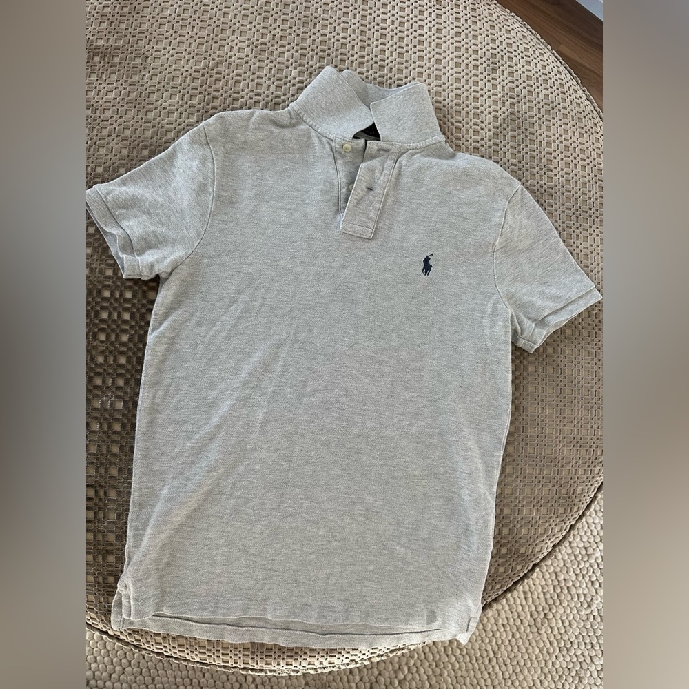 Men’s Polo  slim fit S, heather grey